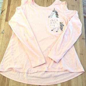 Justice unicorn long sleeve top